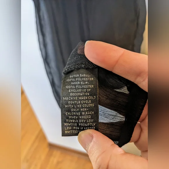 Mossimo Black Sheer Swimsuit Coverup with Lace Detail sz XS - Picture 6 of 10